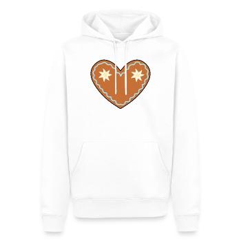 Dekoratives Herz mit floralen Details - Männer Premium Bio Hoodie - Weiß - Vorne - Nico (187cm)