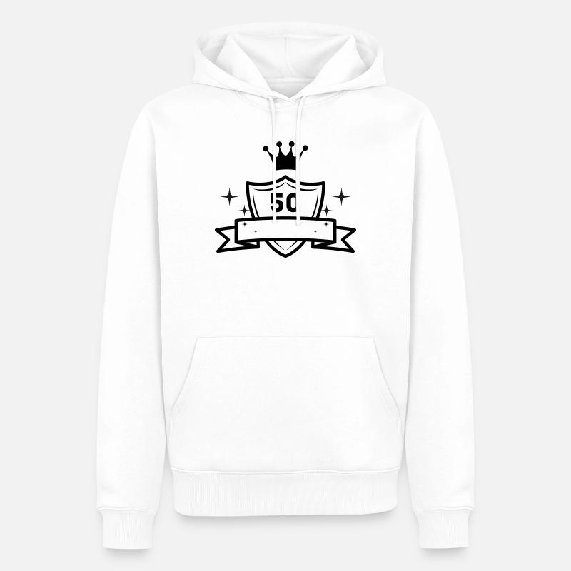 50 Jahre - Jubiläum - Geschenkidee - Männer Premium Bio Hoodie - Weiß