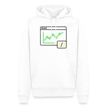 Web Analyse Chart Coding Browser Vektor - Männer Premium Bio Hoodie - Weiß - Vorne - Nico (187cm)