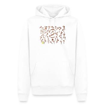 viele Fragezeichen Kunstwerk - Männer Premium Bio Hoodie - Weiß - Vorne - Nico (187cm)