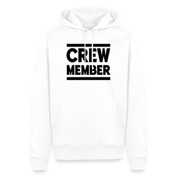 crew member - Men’s Premium Organic Hoodie - white - Front - Nico (187cm)