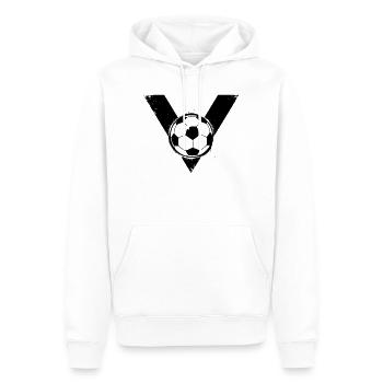 Football V Victory Crest Grunge - Sweat à capuche Premium bio Homme - blanc - Devant - Nico (187cm)