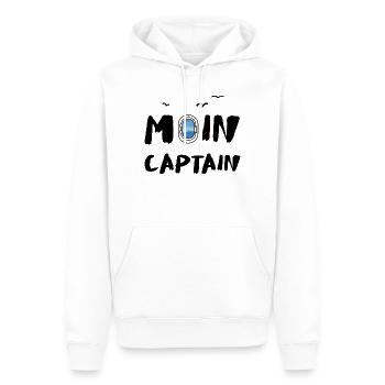 Moin Captain Meer Möwe See Reise Seefahrt - Männer Premium Bio Hoodie - Weiß - Vorne - Nico (187cm)