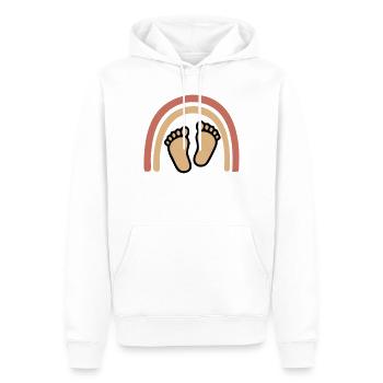 Baby Feet Rainbow Boho - Men’s Premium Organic Hoodie - white - Front - Nico (187cm)
