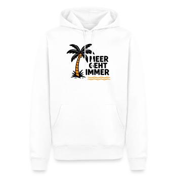 Orangen Palme am Meer - Männer Premium Bio Hoodie - Weiß - Vorne - Nico (187cm)