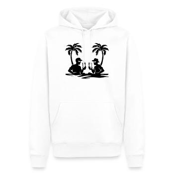 Fête d’équipe de fin d’année - Sweat à capuche Premium bio Homme - blanc - Devant - Nico (187cm)