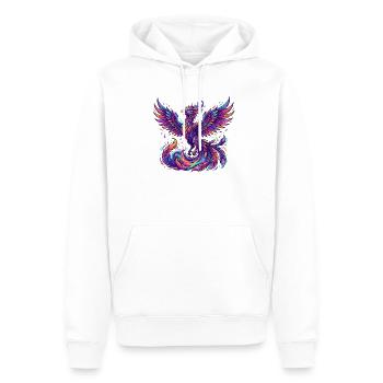 Phénix en couleur - Sweat à capuche Premium bio Homme - blanc - Devant - Nico (187cm)