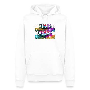 Coordinateur du Chaos : Diction Couleur Arc-en-ciel - Sweat à capuche Premium bio Homme - blanc - Devant - Nico (187cm)