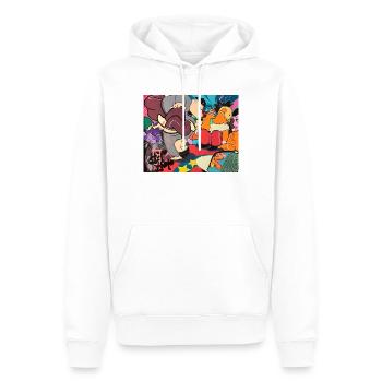 Moderner Zirkus - Männer Premium Bio Hoodie - Weiß - Vorne - Nico (187cm)