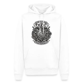 V8 - Sweat à capuche Premium bio Homme - blanc - Devant - Nico (187cm)