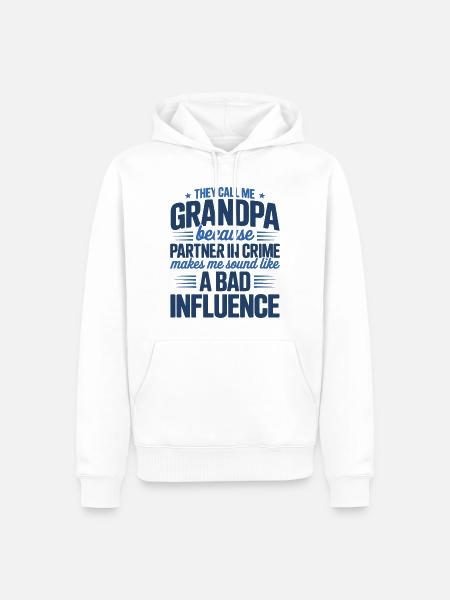 Kompliz-in-Crime-Opa-Humor - Männer Premium Bio Hoodie - Weiß