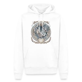 Odins Rabe Wikinger nordische Runen Nordmann - Männer Premium Bio Hoodie - Weiß - Vorne - Nico (187cm)