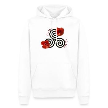 Celtic Mohn - Männer Premium Bio Hoodie - Weiß - Vorne - Nico (187cm)