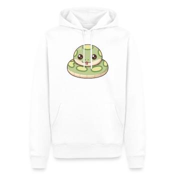 Anakonda Schlange - Männer Premium Bio Hoodie - Weiß - Vorne - Nico (187cm)
