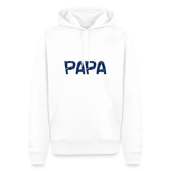 ALLES GUTE ZUM GEBURTSTAG, PAPA. PAPA. VATERTAG. ICH LIEBE DICH - Männer Premium Bio Hoodie - Weiß - Vorne - Nico (187cm)