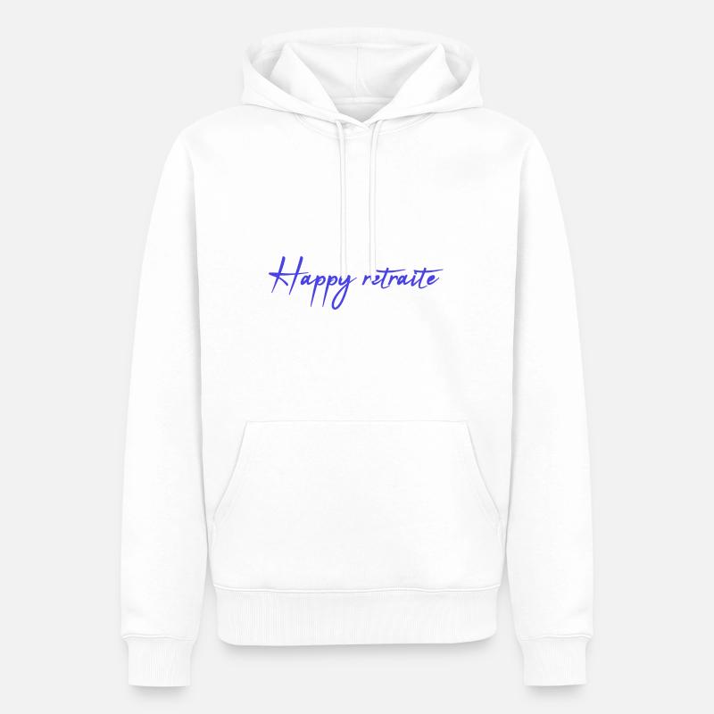 RETRAITE. RETRAITE. RETRAITEE. RETRAITE - Sweat à capuche Premium bio Homme - blanc