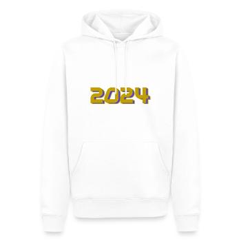 2024 - Men’s Premium Organic Hoodie - white - Front - Nico (187cm)