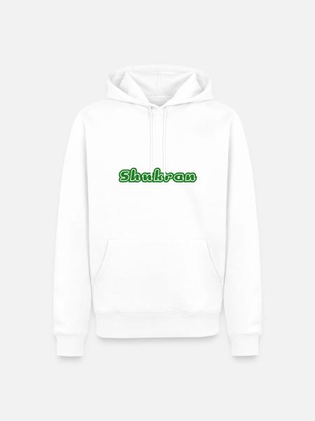 Shukran Danke Vielen Dank - Männer Premium Bio Hoodie - Weiß