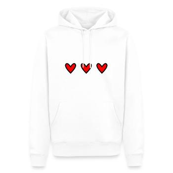 BONNE FÊTE PAPA. PAPA. FÊTE DES PÈRES. BONNE FÊTE - Sweat à capuche Premium bio Homme - blanc - Devant - Nico (187cm)