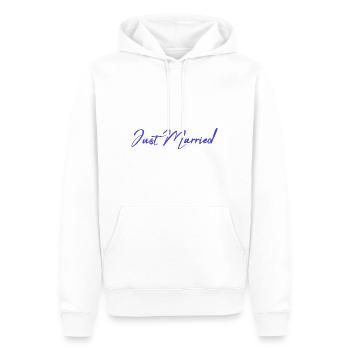 ICH HABE GERADE GEHEIRATET. Junggesellinnenabschied. HEILIGER VALENTINSTAG. PAAR - Männer Premium Bio Hoodie - Weiß - Vorne - Nico (187cm)