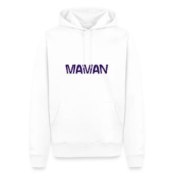BONNE FÊTE MAMAN. MAMAN. FÊTE DES MÈRES. JE T'AIME - Sweat à capuche Premium bio Homme - blanc - Devant - Nico (187cm)