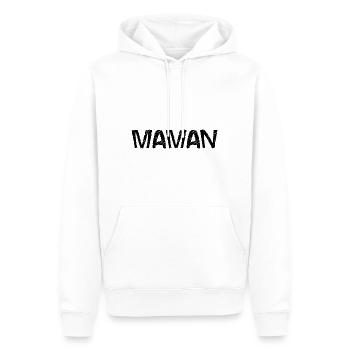 FÊTE DES MÈRES. BONNE FÊTE MAMAN. MAMAN. JE T'AIME - Sweat à capuche Premium bio Homme - blanc - Devant - Nico (187cm)