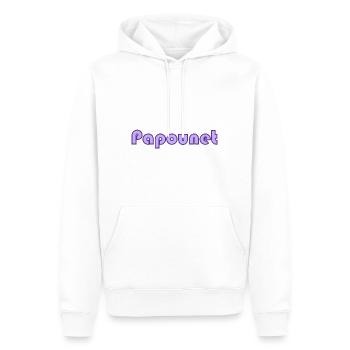 BONNE FÊTE PAPA. PAPA. FÊTE DES PÈRES. PÈRE - Sweat à capuche Premium bio Homme - blanc - Devant - Nico (187cm)