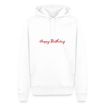 ALLES GUTE ZUM GEBURTSTAG. ALLES GUTE ZUM GEBURTSTAG. JAHRESTAG. - Männer Premium Bio Hoodie - Weiß - Vorne - Nico (187cm)