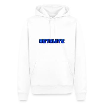 RETRAITE. RETRAITE. RETRAITEE. RETRAITE - Sweat à capuche Premium bio Homme - blanc - Devant - Nico (187cm)