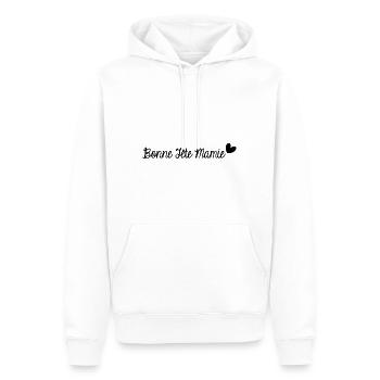 BONNE FÊTE MAMIE. SUPER MAMIE. MAMIE. FÊTE - Sweat à capuche Premium bio Homme - blanc - Devant - Nico (187cm)