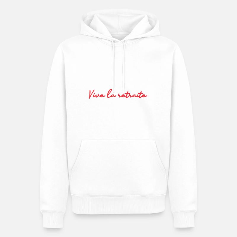 RETRAITE. RETRAITE. RETRAITEE. RETRAITE - Sweat à capuche Premium bio Homme - blanc
