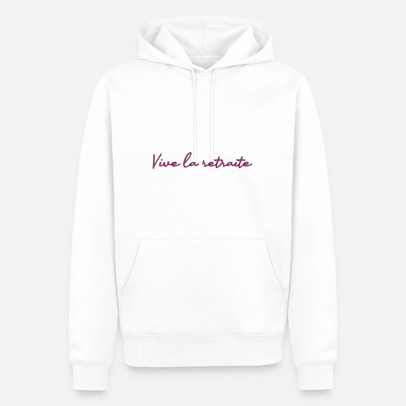 RETRAITE. RETRAITE. RETRAITEE. RETRAITE - Sweat à capuche Premium bio Homme - blanc
