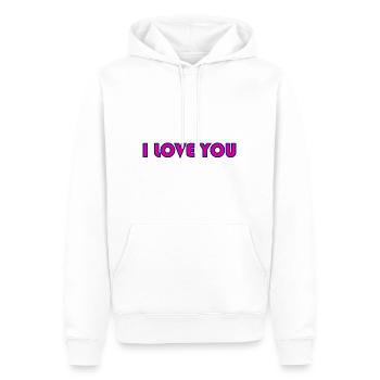 ICH LIEBE DICH. LIEBE. PAAR. ICH HABE GERADE GEHEIRATET. Junggesellinnenabschied - Männer Premium Bio Hoodie - Weiß - Vorne - Nico (187cm)