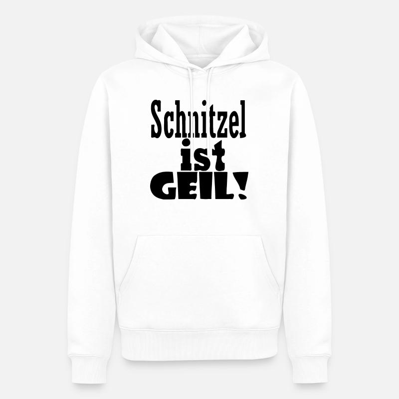 Schnitzel est cool - Sweat à capuche Premium bio Homme - blanc