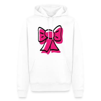 Ruban rose - Sweat à capuche Premium bio Homme - blanc - Devant - Nico (187cm)