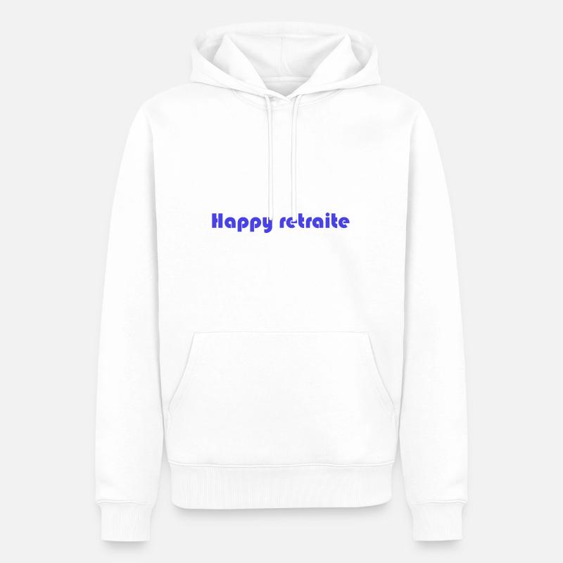 RETRAITE. RETRAITE. RETRAITEE. RETRAITE - Sweat à capuche Premium bio Homme - blanc