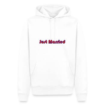PAAR. ICH HABE GERADE GEHEIRATET. Junggesellinnenabschied. HEILIGER VALENTINSTAG. MARIES - Männer Premium Bio Hoodie - Weiß - Vorne - Nico (187cm)