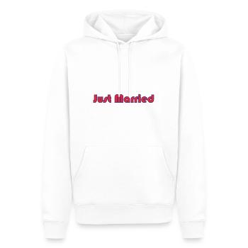 PAAR. ICH HABE GERADE GEHEIRATET. Junggesellinnenabschied. HEILIGER VALENTINSTAG. MARIES - Männer Premium Bio Hoodie - Weiß - Vorne - Nico (187cm)