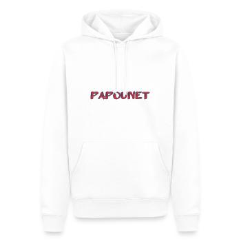 BONNE FÊTE PAPA. PAPA. FÊTE DES PÈRES. PÈRE - Sweat à capuche Premium bio Homme - blanc - Devant - Nico (187cm)