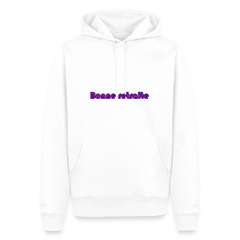 RETRAITE. RETRAITE. RETRAITEE. RETRAITE - Sweat à capuche Premium bio Homme - blanc - Devant - Nico (187cm)