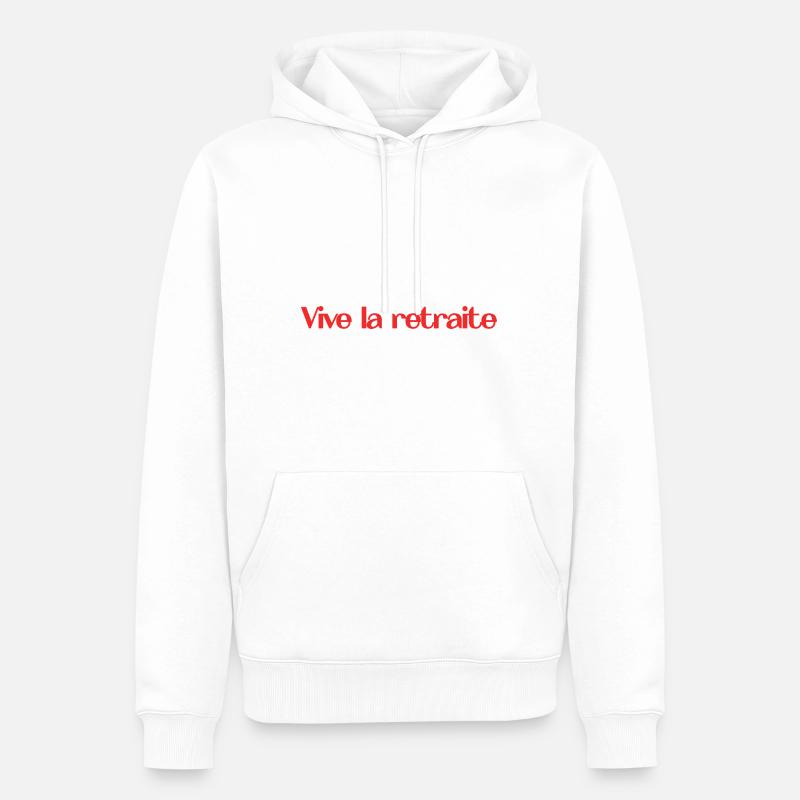 RETRAITE. RETRAITE. RETRAITEE. RETRAITE - Sweat à capuche Premium bio Homme - blanc