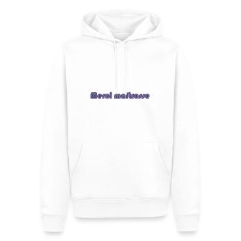 MERCI. MAÎTRESSE. MAÎTRE. MERCI MAÎTRESSE - Sweat à capuche Premium bio Homme - blanc - Devant - Nico (187cm)