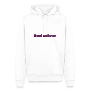 MERCI. MAÎTRESSE. MAÎTRE. MERCI MAÎTRESSE - Sweat à capuche Premium bio Homme - blanc - Devant - Nico (187cm)