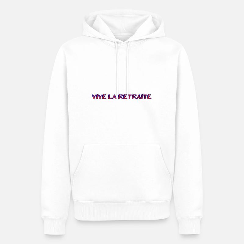 RETRAITE. RETRAITE. RETRAITEE. RETRAITE - Sweat à capuche Premium bio Homme - blanc