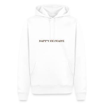 RETRAITE. RETRAITE. RETRAITEE. SENIOR. MAMIE. PAPY - Sweat à capuche Premium bio Homme - blanc - Devant - Nico (187cm)