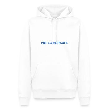 RETIREMENT. RETIREMENT. RETIRED. RETIREMENT - Men’s Premium Organic Hoodie - white - Front - Nico (187cm)