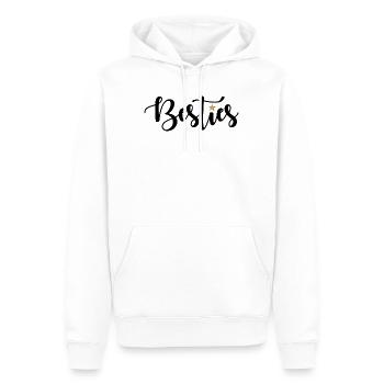 Besties - Sweat à capuche Premium bio Homme - blanc - Devant - Nico (187cm)