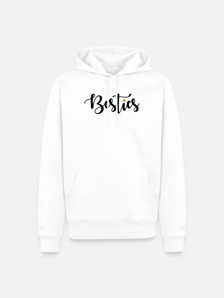 Besties - Men’s Premium Organic Hoodie - white