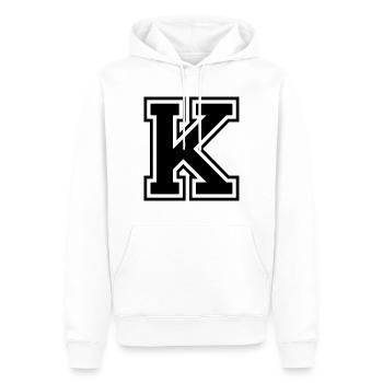 Letter K Team Football Baseball Basketball University - Men’s Premium Organic Hoodie - white - Front - Nico (187cm)