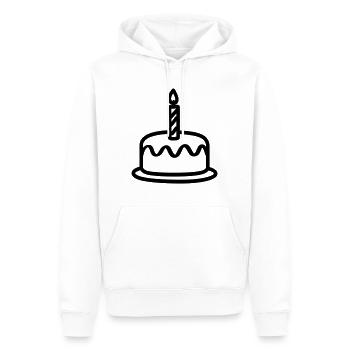 Geburtstagskuchen - Männer Premium Bio Hoodie - Weiß - Vorne - Nico (187cm)
